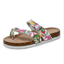 Flat Casual Slide Slipper Beach Shoes, Cork Sandals for Women
